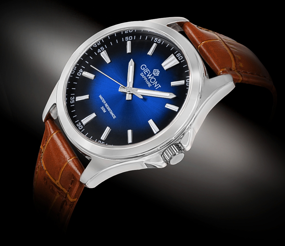 Zegarek Męski Giewont Elegance Sapphire Brązowo Niebieski GW5160-A7 Zegarek Męski Giewont Elegance Sapphire Brązowo Niebieski GW5160-A7