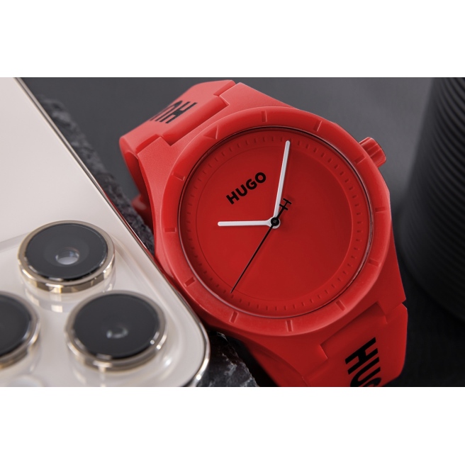 Zegarek Męski HUGO Lit For Him Red 1530346 Czerwony