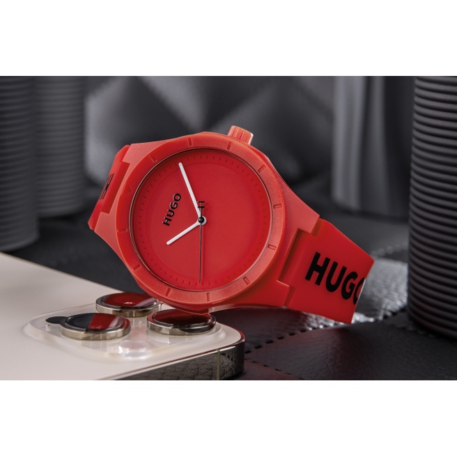 Zegarek Męski HUGO Lit For Him Red 1530346 Czerwony