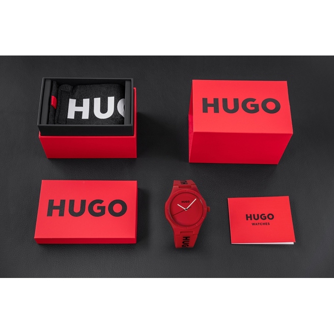 Zegarek Męski HUGO Lit For Him Red 1530346 Czerwony