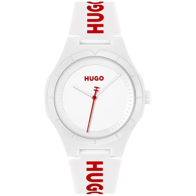 Zegarek Męski HUGO Lit For Him White 1530345 Biały