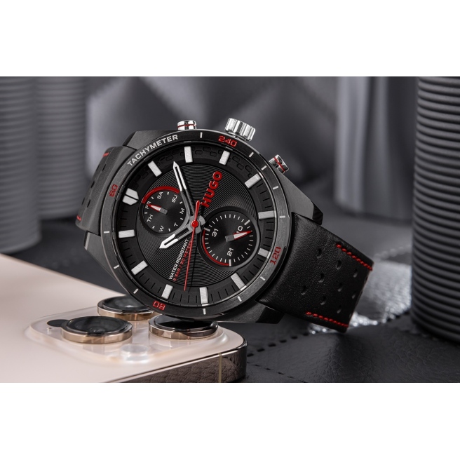 Zegarek Męski Hugo Fast 1530370 Czarny
