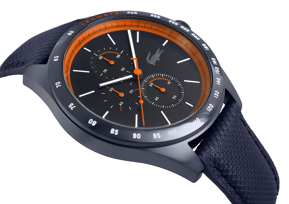Zegarek męski Lacoste Apext Chronograph 2011297 na pasku granatowym, granatowa tarcza - zdjęcie 3 Zegarek męski Lacoste Apext Chronograph 2011297 na pasku granatowym, granatowa tarcza - zdjęcie 3