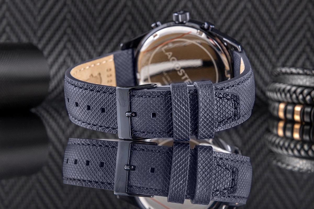 Zegarek męski Lacoste Apext Chronograph 2011297 na pasku granatowym, granatowa tarcza - zdjęcie 5 Zegarek męski Lacoste Apext Chronograph 2011297 na pasku granatowym, granatowa tarcza - zdjęcie 5