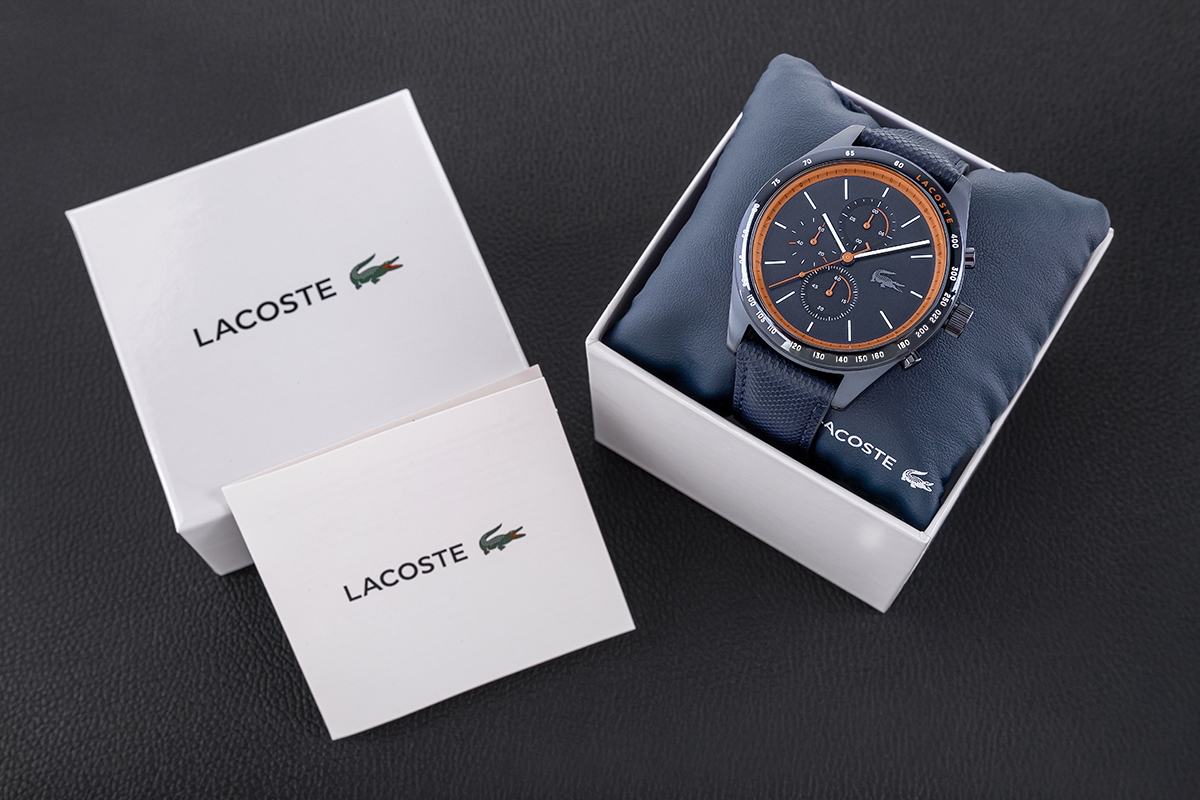 Zegarek męski Lacoste Apext Chronograph 2011297 na pasku granatowym, granatowa tarcza - zdjęcie 7 Zegarek męski Lacoste Apext Chronograph 2011297 na pasku granatowym, granatowa tarcza - zdjęcie 7