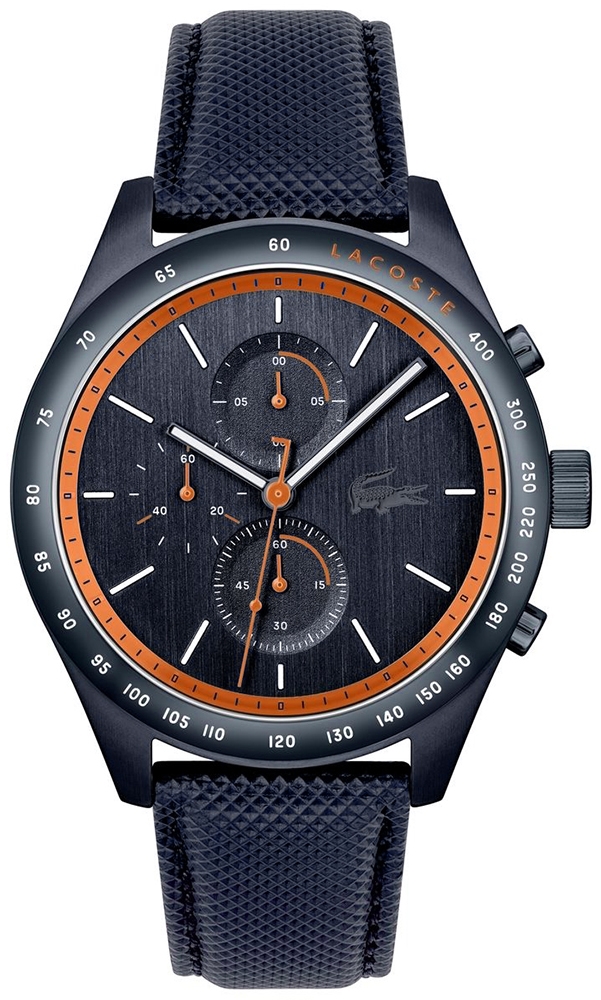 Zegarek męski Lacoste Apext Chronograph 2011297 na pasku granatowym, granatowa tarcza Zegarek męski Lacoste Apext Chronograph 2011297 na pasku granatowym, granatowa tarcza