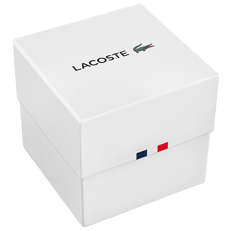 Zegarek męski Lacoste L.12.12 2011169 na pasku białym, biała tarcza - zdjęcie 8 Zegarek męski Lacoste L.12.12 2011169 na pasku białym, biała tarcza - zdjęcie 8