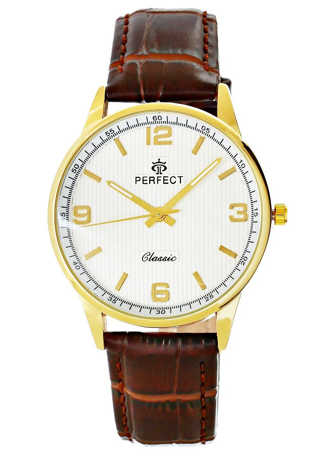 Zegarek męski Brązowy pasek PERFECT C457-5