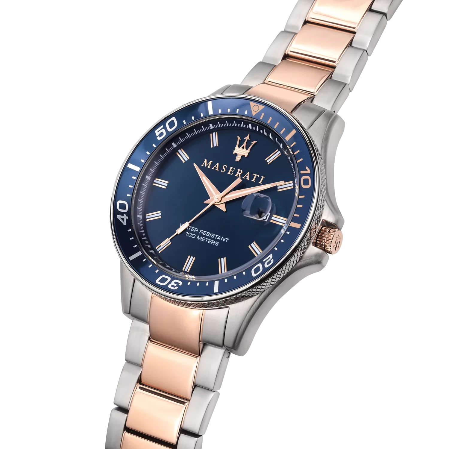 Zegarek Męski Srebrno-Złoty Maserati Sfida R8853140003 Zegarek Męski Srebrno-Złoty Maserati Sfida R8853140003