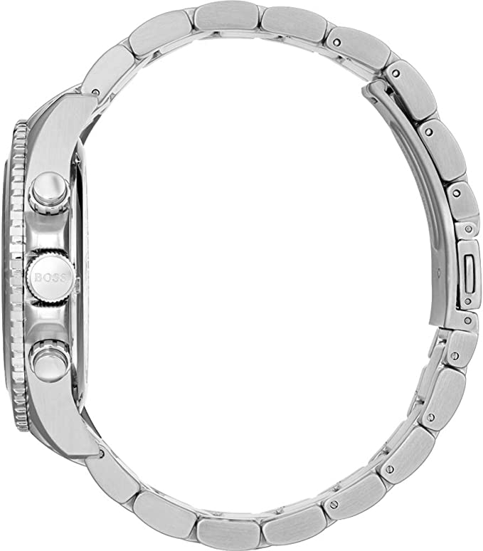 Zegarek męski Hugo Boss Ocean 1513704 na bransolecie srebrnej, niebieska tarcza, WR100 - zdjęcie 2 Zegarek męski Hugo Boss Ocean 1513704 na bransolecie srebrnej, niebieska tarcza, WR100 - zdjęcie 2