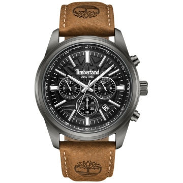 Zegarek męski Timberland Classic TDWGF0041205 na pasku brązowym, czarna tarcza