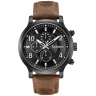 Zegarek męski Timberland Driscoll TDWGF0055701 na pasku brązowym, czarna tarcza