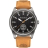 Zegarek męski Timberland Northbridge TDWGA0010204 na pasku brązowym, czarna tarcza