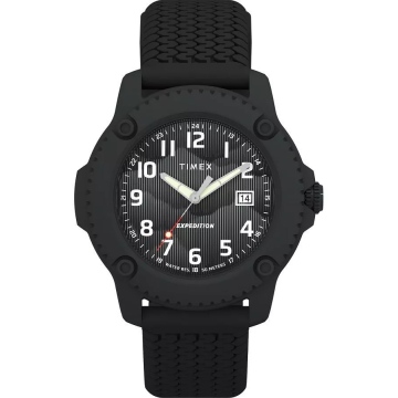 Zegarek męski Timex Expedition Timber TW4B34800 na pasku czarnym, czarna tarcza, WR50