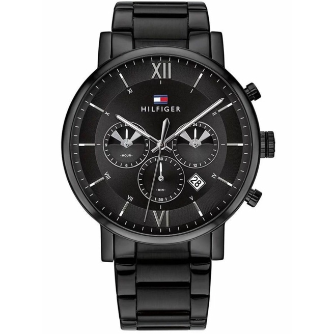 Zegarek Męski Czarna brasnoleta Tommy Hilfiger EVAN 1710410