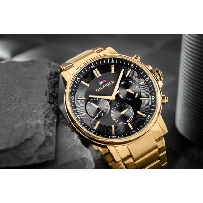 Zegarek Męski Tommy Hilfiger Tyson 1710589 Złota bransoleta