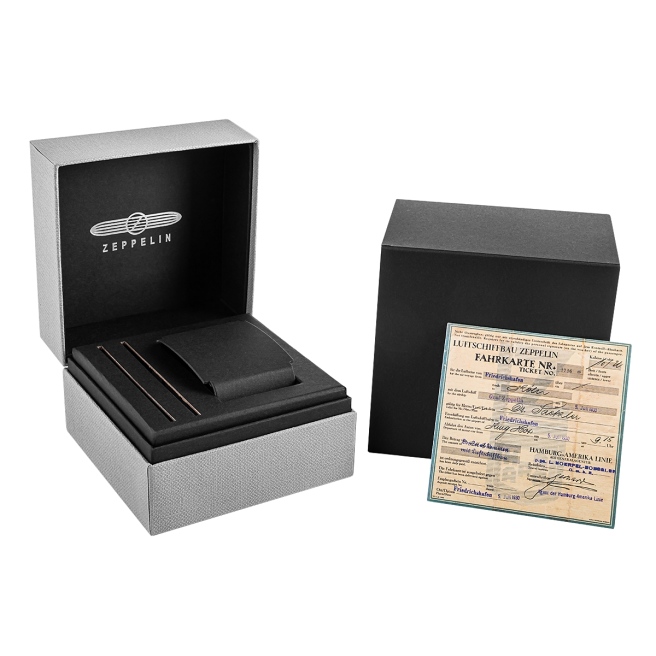 Zegarek Męski Zeppelin LZ127 Graf Zeppelin Dual Time 7644-5 + BOX