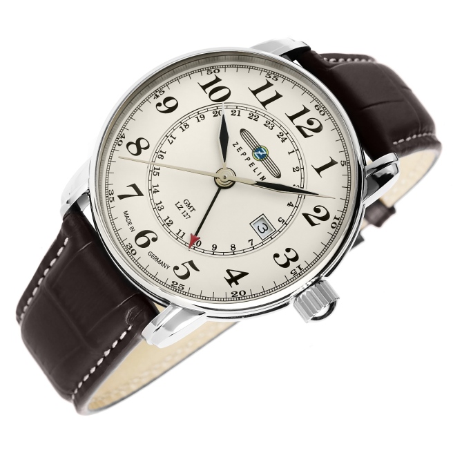 Zegarek Męski Zeppelin LZ127 Graf Zeppelin GMT 7642-5 + BOX