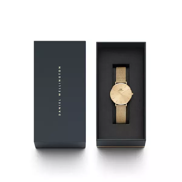 Zegarek damski Daniel Wellington DW00100347 na bransolecie złotej, czarna tarcza - zdjęcie 9 Zegarek damski Daniel Wellington DW00100347 na bransolecie złotej, czarna tarcza - zdjęcie 9