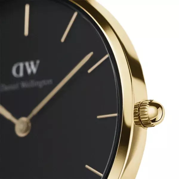 Zegarek damski Daniel Wellington DW00100347 na bransolecie złotej, czarna tarcza - zdjęcie 5 Zegarek damski Daniel Wellington DW00100347 na bransolecie złotej, czarna tarcza - zdjęcie 5