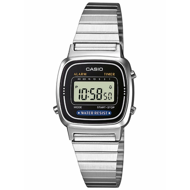 Zegarek damski Srebrny Casio Collection Retro LA670WA-1DF