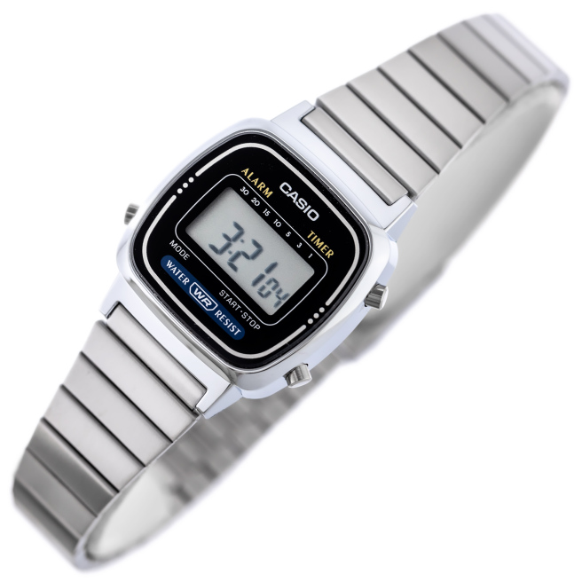 Zegarek damski Srebrny Casio Collection Retro LA670WA-1DF