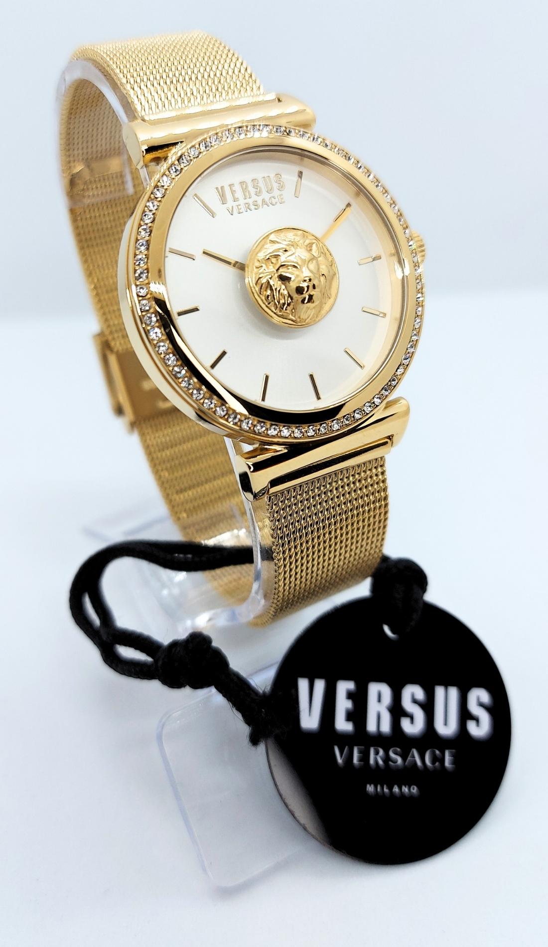 Zegarek damski Versus Versace Brick Lane VSPLD1821 na bransolecie złotej, WR50 - zdjęcie 3 Zegarek damski Versus Versace Brick Lane VSPLD1821 na bransolecie złotej, WR50 - zdjęcie 3