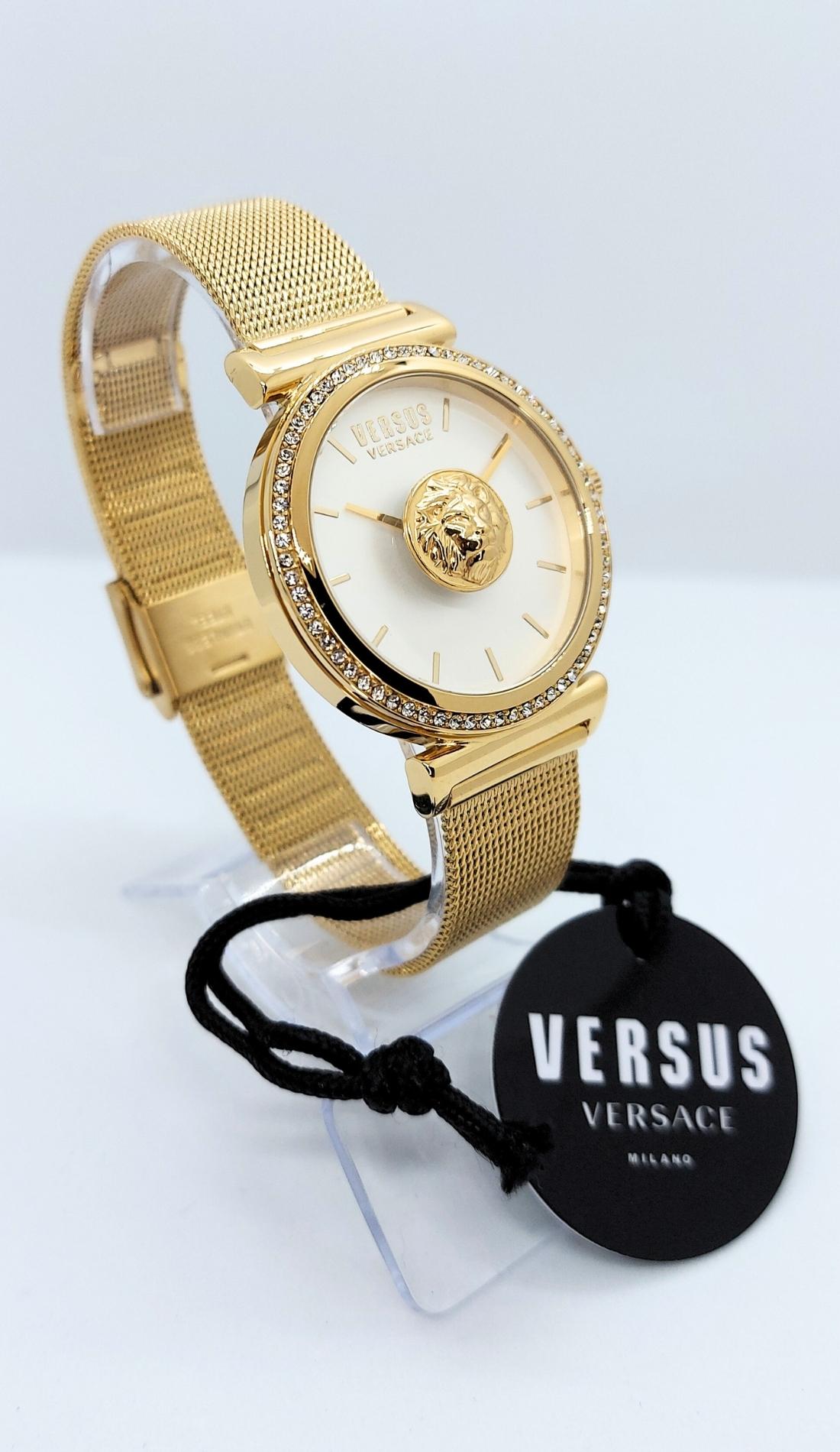 Zegarek damski Versus Versace Brick Lane VSPLD1821 na bransolecie złotej, WR50 - zdjęcie 5 Zegarek damski Versus Versace Brick Lane VSPLD1821 na bransolecie złotej, WR50 - zdjęcie 5