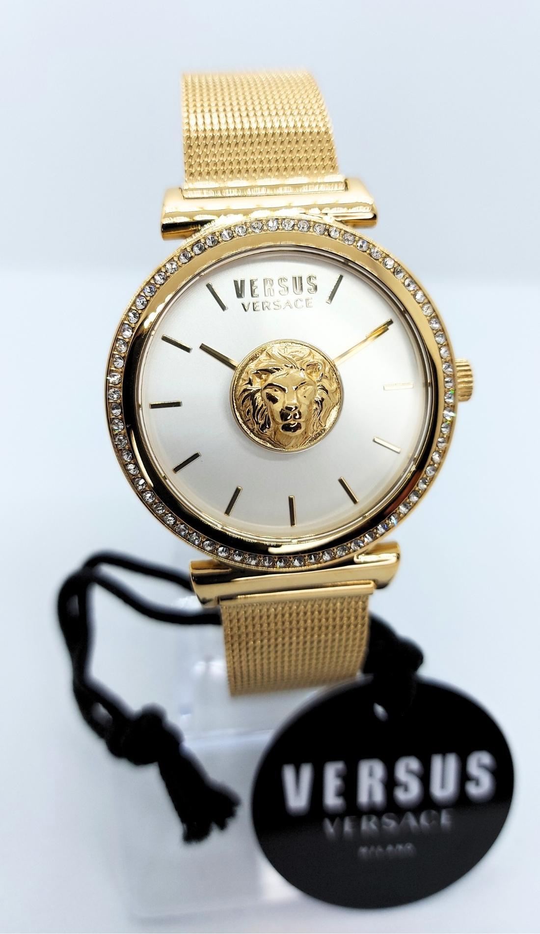 Zegarek damski Versus Versace Brick Lane VSPLD1821 na bransolecie złotej, WR50 - zdjęcie 4 Zegarek damski Versus Versace Brick Lane VSPLD1821 na bransolecie złotej, WR50 - zdjęcie 4