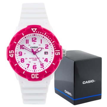 Zegarek dla dziewczynki Biało-Różowy Casio LRW-200H-4BVEF + Pudełko