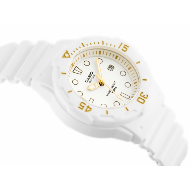 Zegarek dla dziewczynki Biało-Złoty Casio LRW-200H-7E2VDF