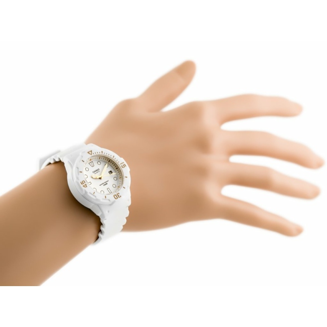Zegarek dla dziewczynki Biało-Złoty Casio LRW-200H-7E2VDF