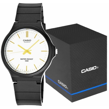 Zegarek męski Casio MW-240-7E3VEF na pasku czarnym, srebrna tarcza