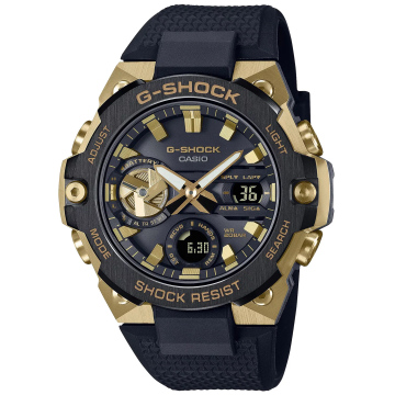 Zegarek męski Casio G-SHOCK G-STEEL BLUETOOTH SYNC GST-B400GB-1A9ER na pasku czarnym, czarna tarcza, WR200