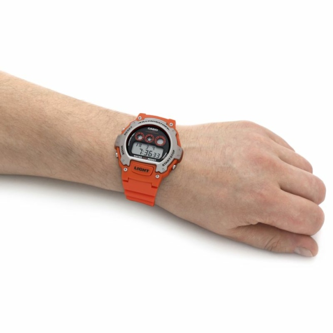 Zegarek męski Pomarańczowy Casio W-214H-4AVEF