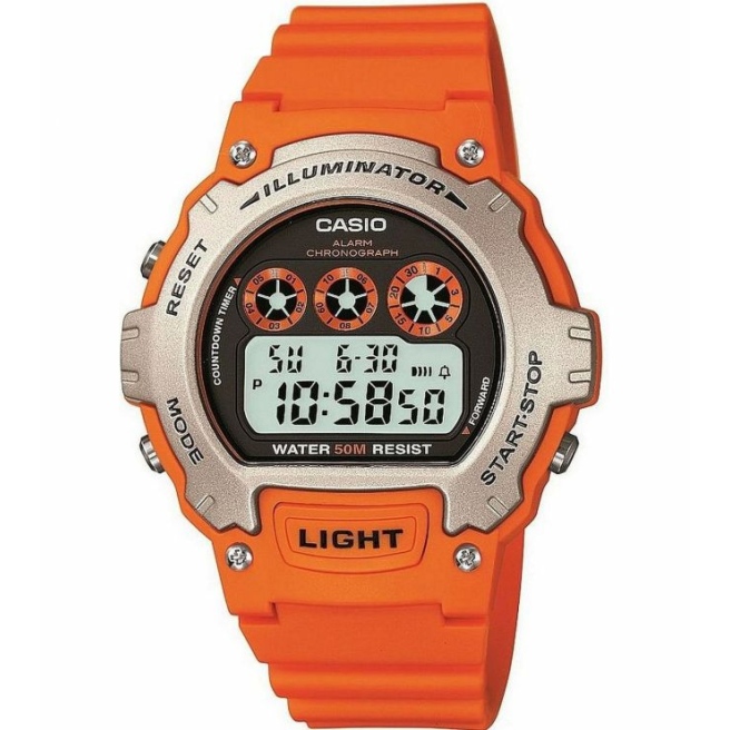 Zegarek męski Pomarańczowy Casio W-214H-4AVEF