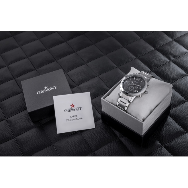 Zegarek Męski GIEWONT GW6480-1 Chronograf - Czarna tarcza
