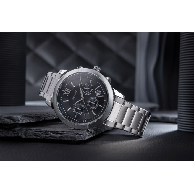 Zegarek Męski GIEWONT GW6480-1 Chronograf - Czarna tarcza
