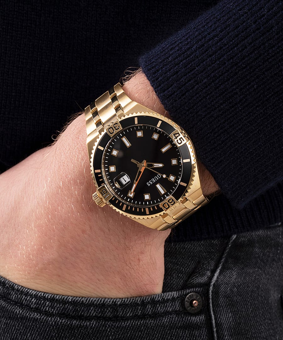 Zegarek męski Złoty GUESS Premier GW0330G2 Zegarek męski Złoty GUESS Premier GW0330G2