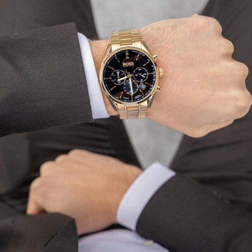 Zegarek męski Hugo Boss 1513848 na bransolecie złotej, WR100 - zdjęcie 5 Zegarek męski Hugo Boss 1513848 na bransolecie złotej, WR100 - zdjęcie 5