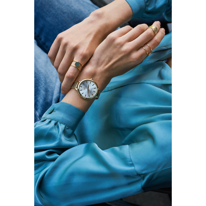Złoty zegarek damski na bransolecie G.Rossi 10296B-3D1